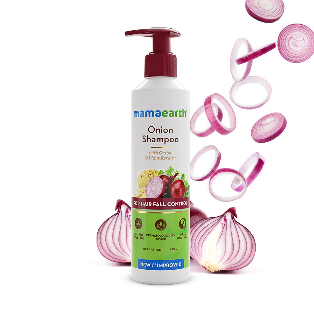 Mamaearth Onion Shampoo with Onion & Plant Keratin for Hair Fall Control ml Main